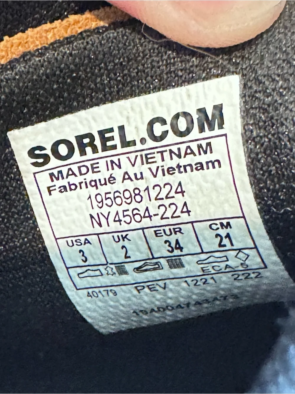 Sorel Youth kids Out N About Classic Boots Waterproof Sz 3 Tan Brown Navy Winter